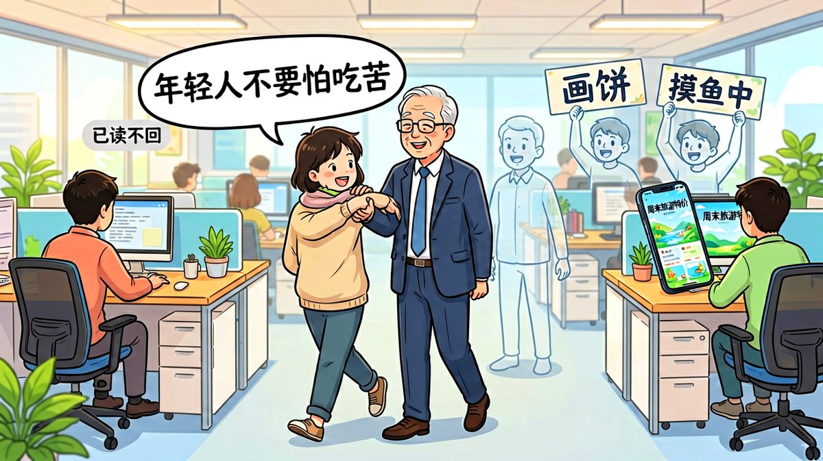 老板：'不要怕吃苦'；员工转身：'已经吃够了，该出去浪了'