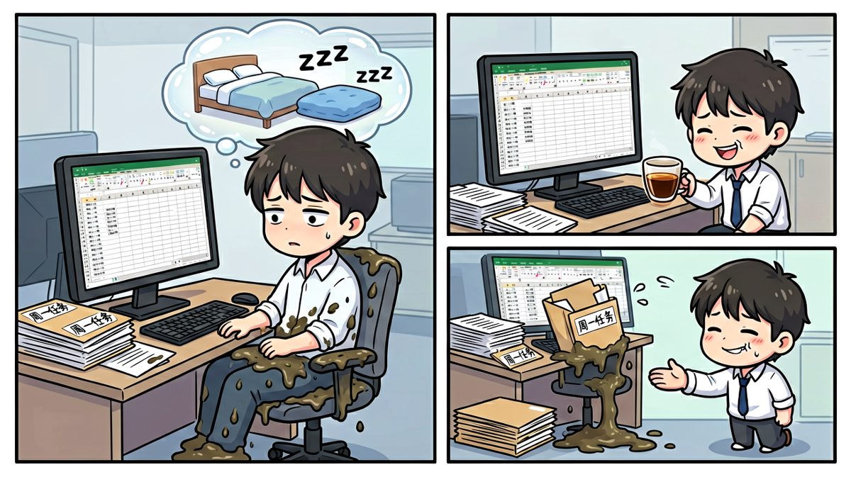 第四格：人在工位，魂在床上
