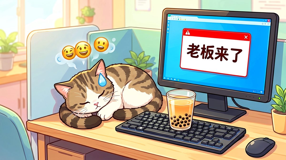 摸鱼被老板发现的那一刻