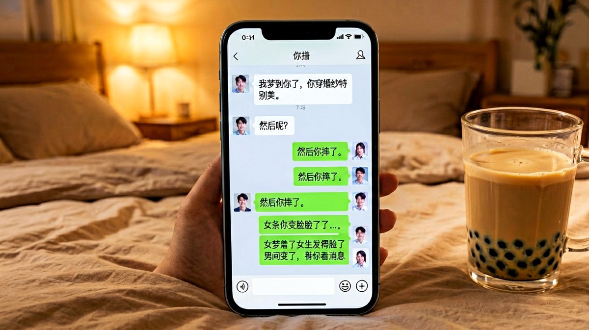 男生梦见女友穿婚纱摔倒，一句话终结浪漫，女生疯狂输出。