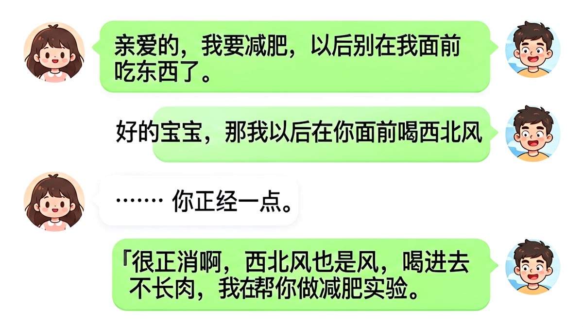 减肥实验新方向：喝西北风