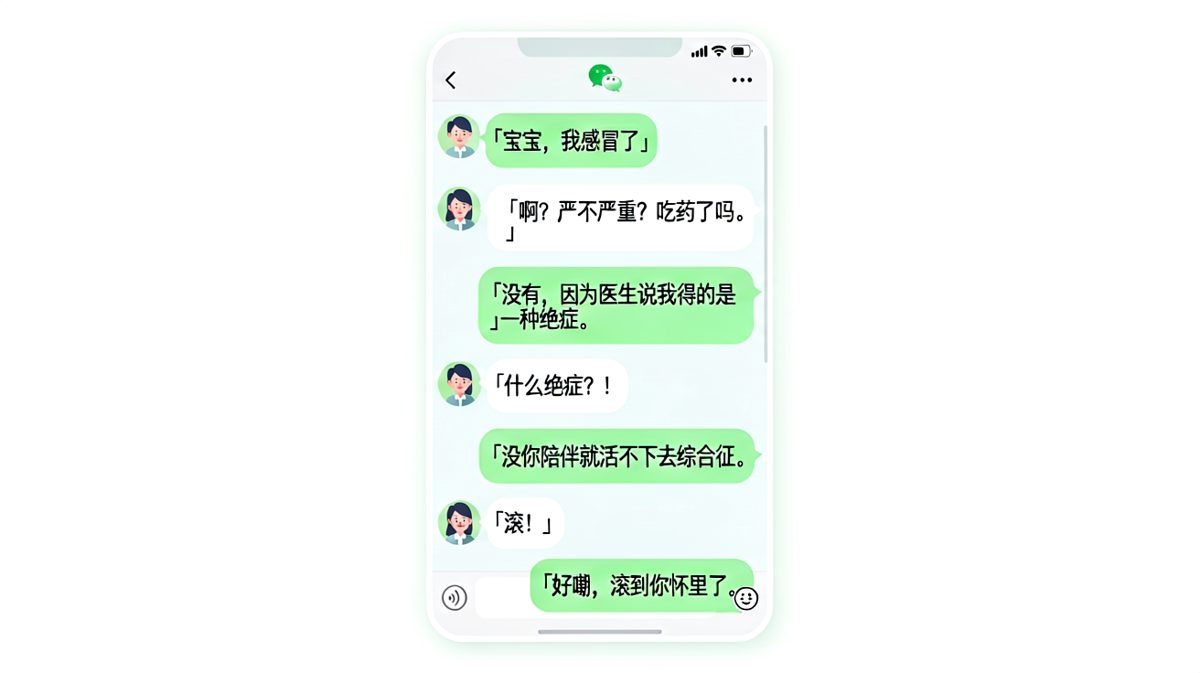 感冒也能变成土味情话现场