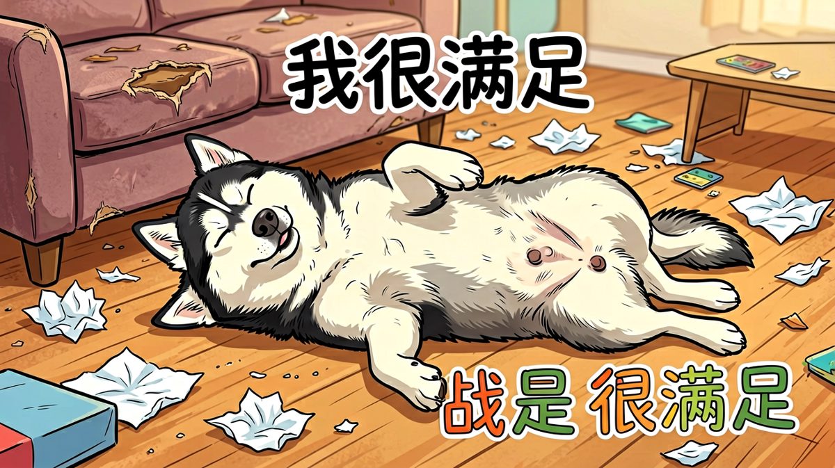 哈士奇：今天也是辛苦拆家的一天呢