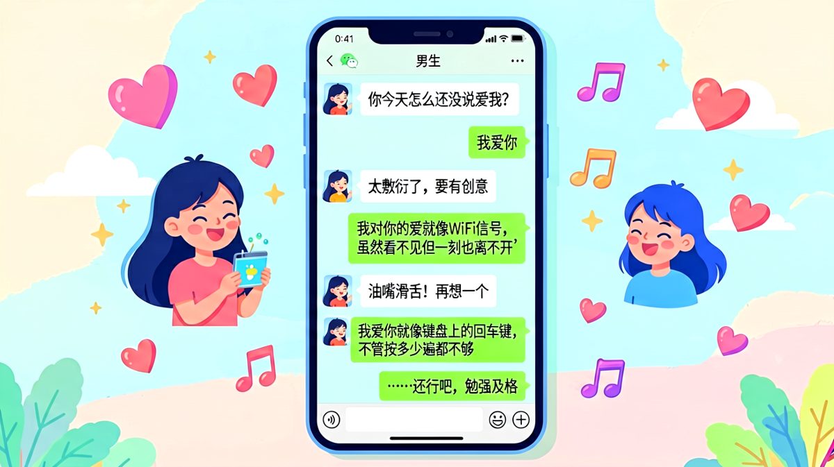 创意表白考核现场：男生的WiFi和回车键比喻险胜过关