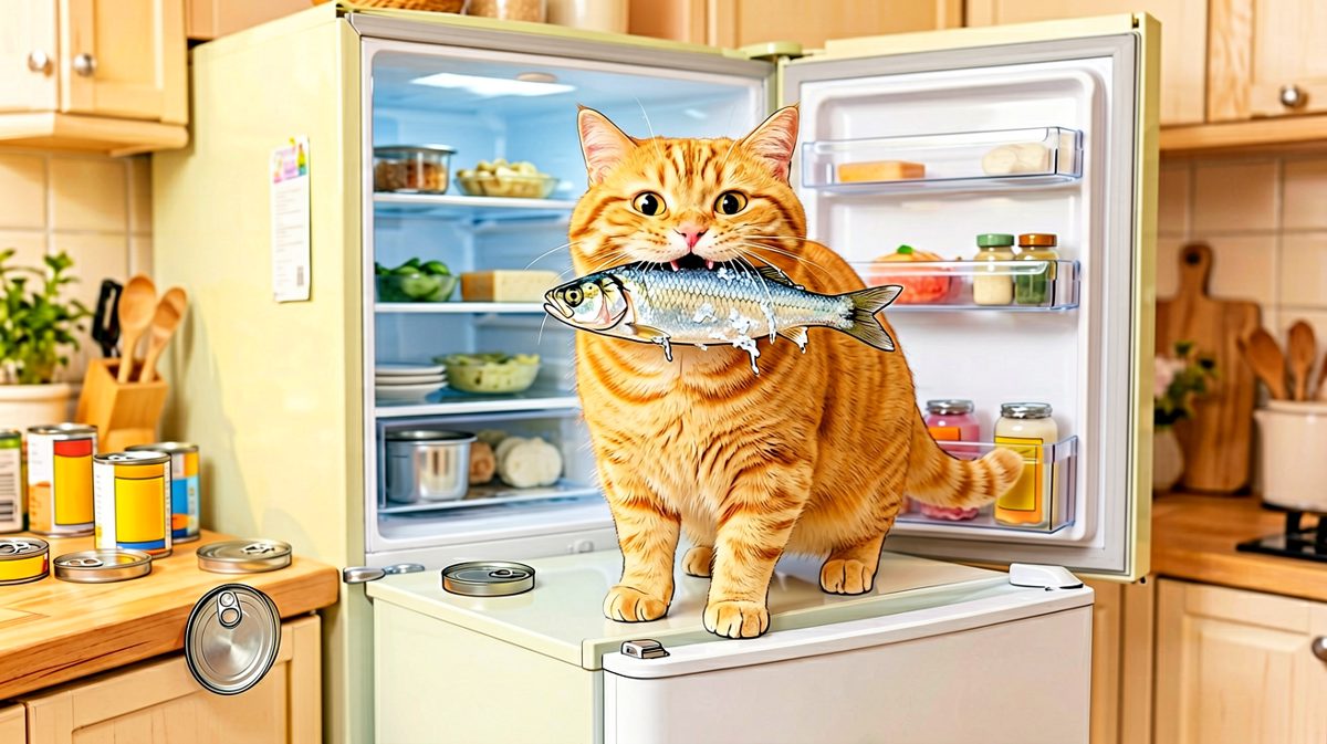 猫咪：冰箱是我的私人冷库，冻鱼我全都要！