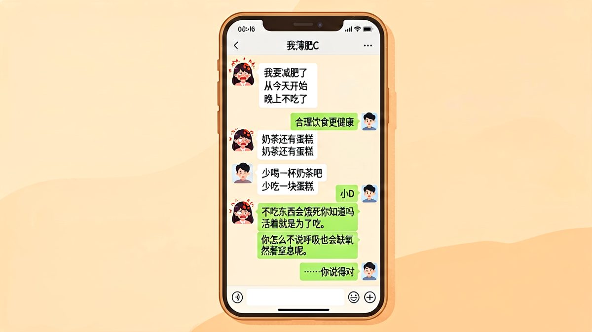 减肥宣言被奶茶蛋糕戳破，逻辑鬼才女友在线输出