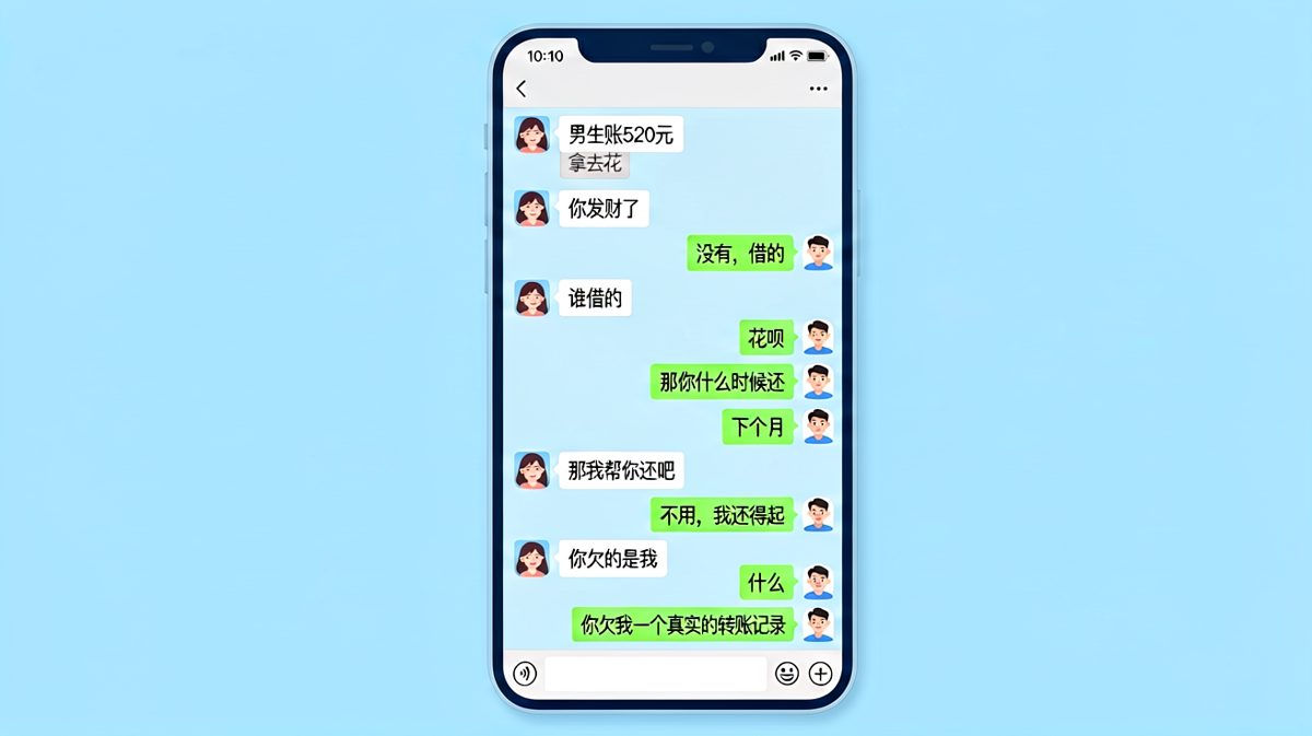 男生用花呗转账520，女生一句话戳穿真相，反转让人笑喷。