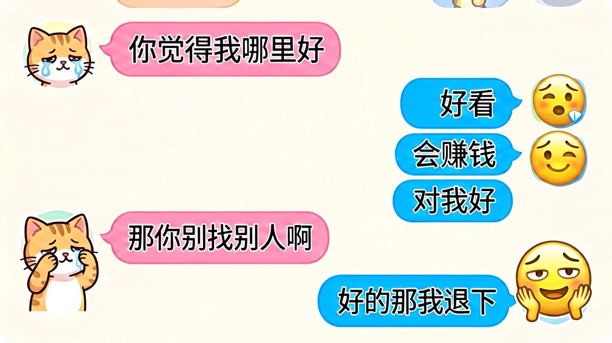 男友被问「我哪里好」求生欲拉满，反手被女友一句话送走
