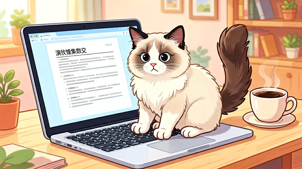猫咪：这个键盘现在是我的了