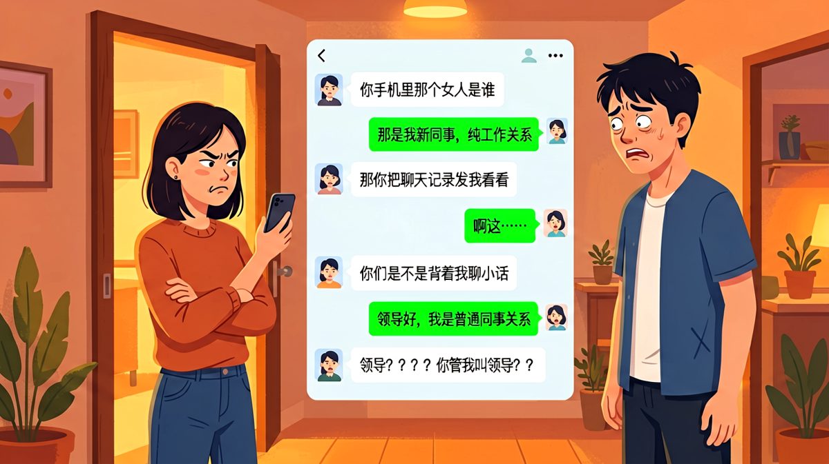 女生抓包'小三'质问，男生一慌叫错对方'领导'，瞬间把修罗场变成喜剧现场