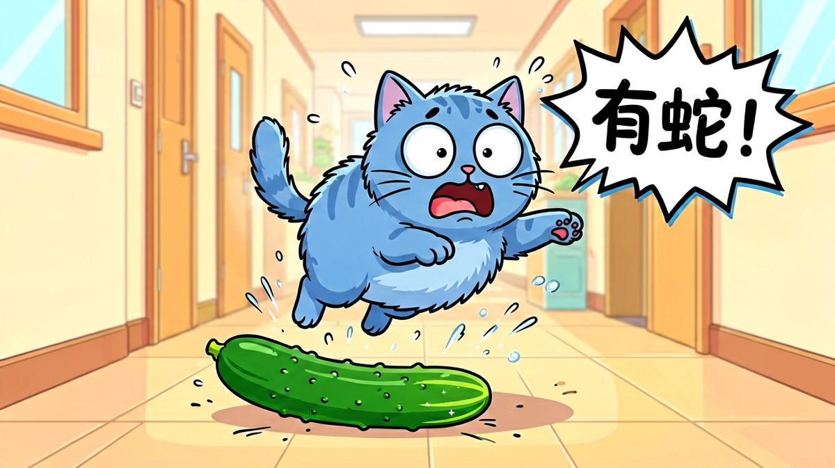 黄瓜：我做错了什么？猫咪：你出现在我的世界里就是错。