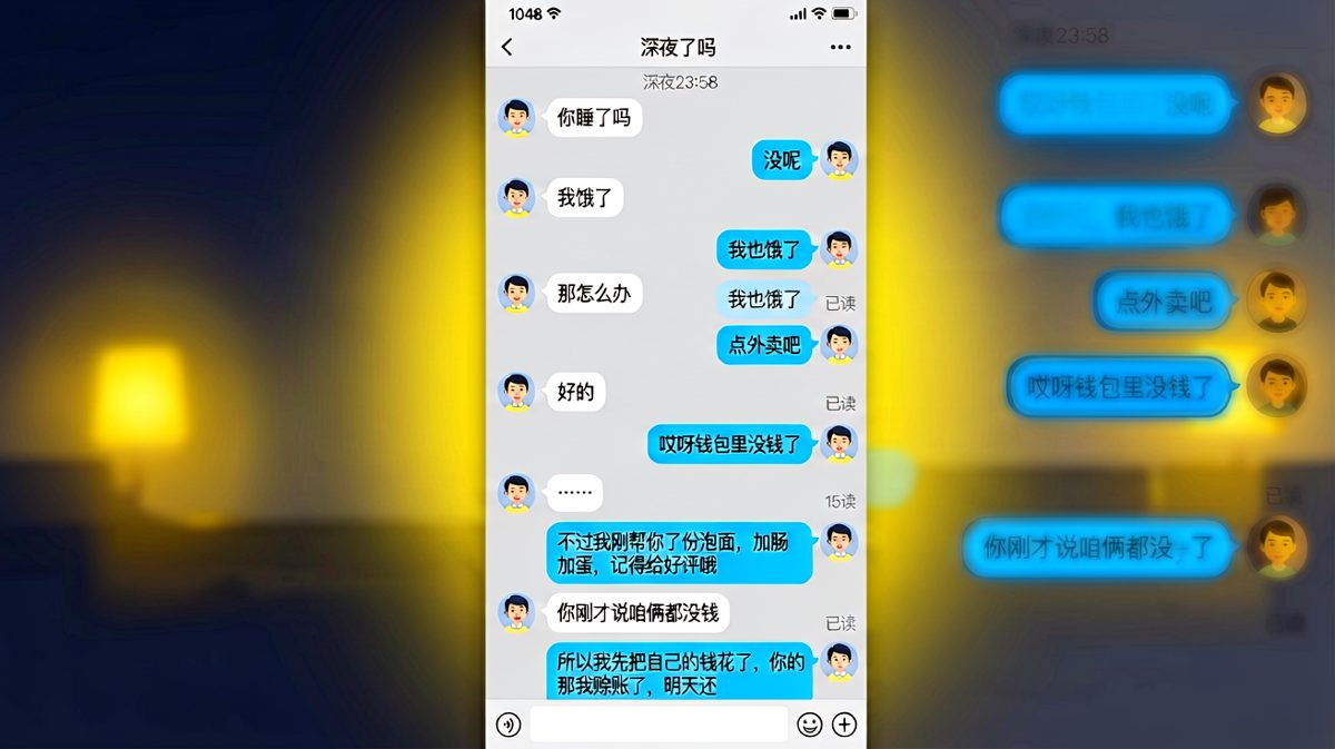 没钱还给你点泡面的神仙男友操作