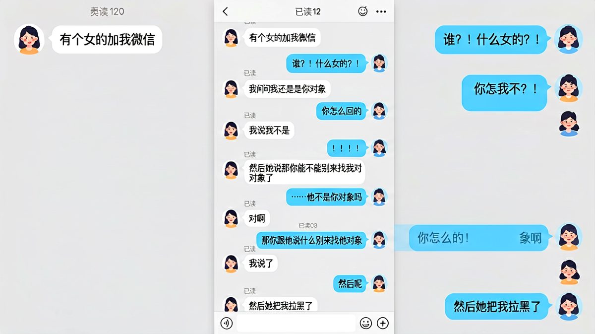 别人来抢人，结果被女友一句话绝杀