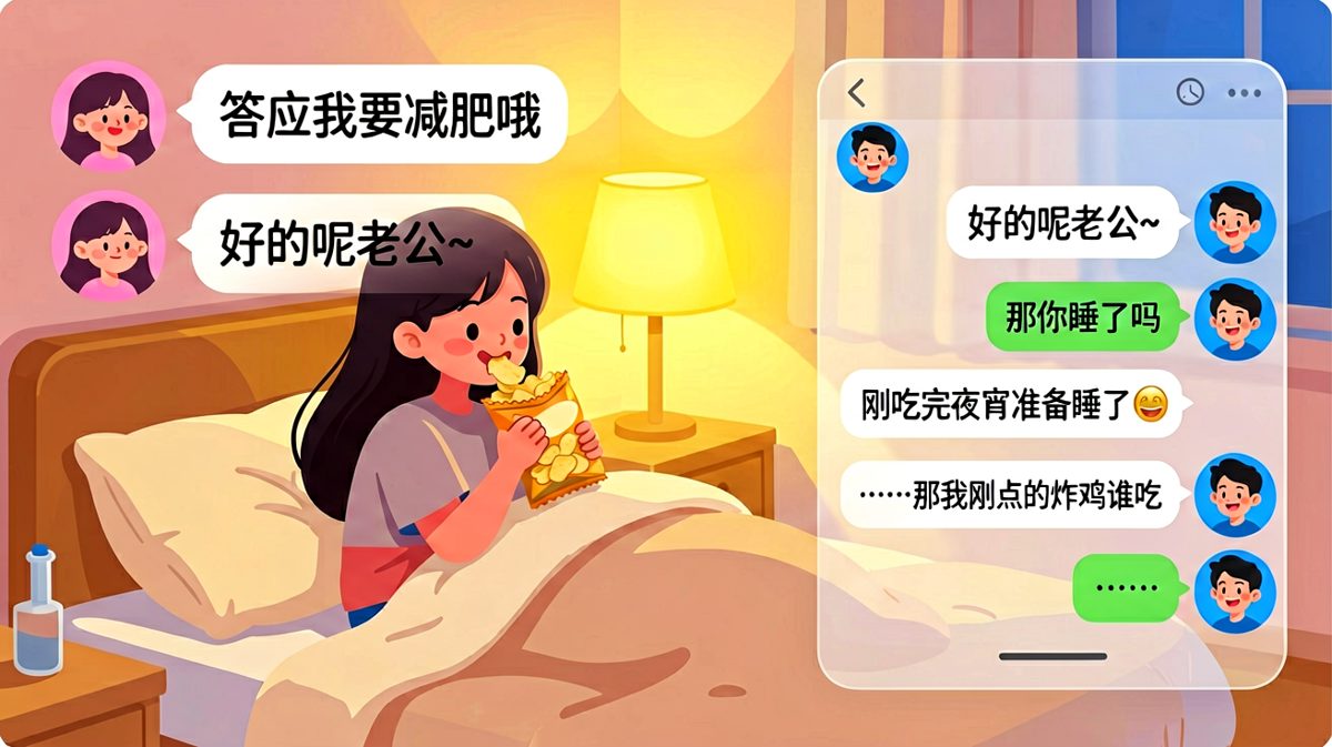 嘴上说减肥，手上没停过。