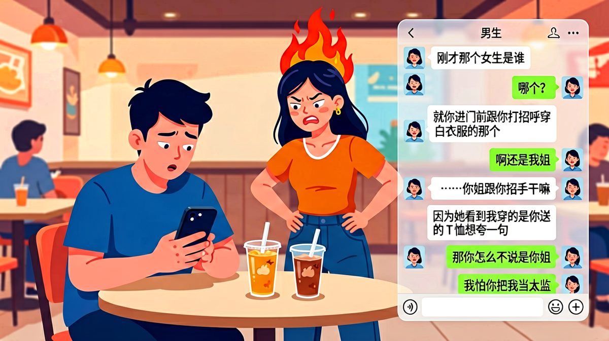 醋坛子翻得莫名其妙又让人哭笑不得。