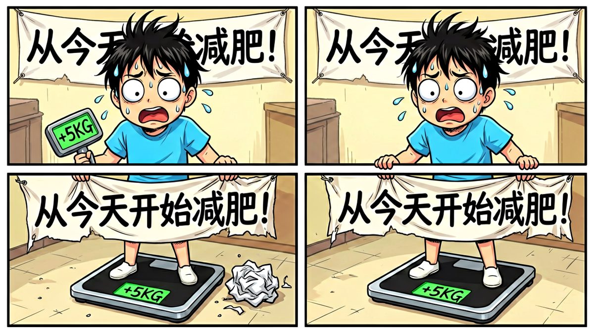 惨痛结局：减肥第一天结束，体重反而涨了五斤