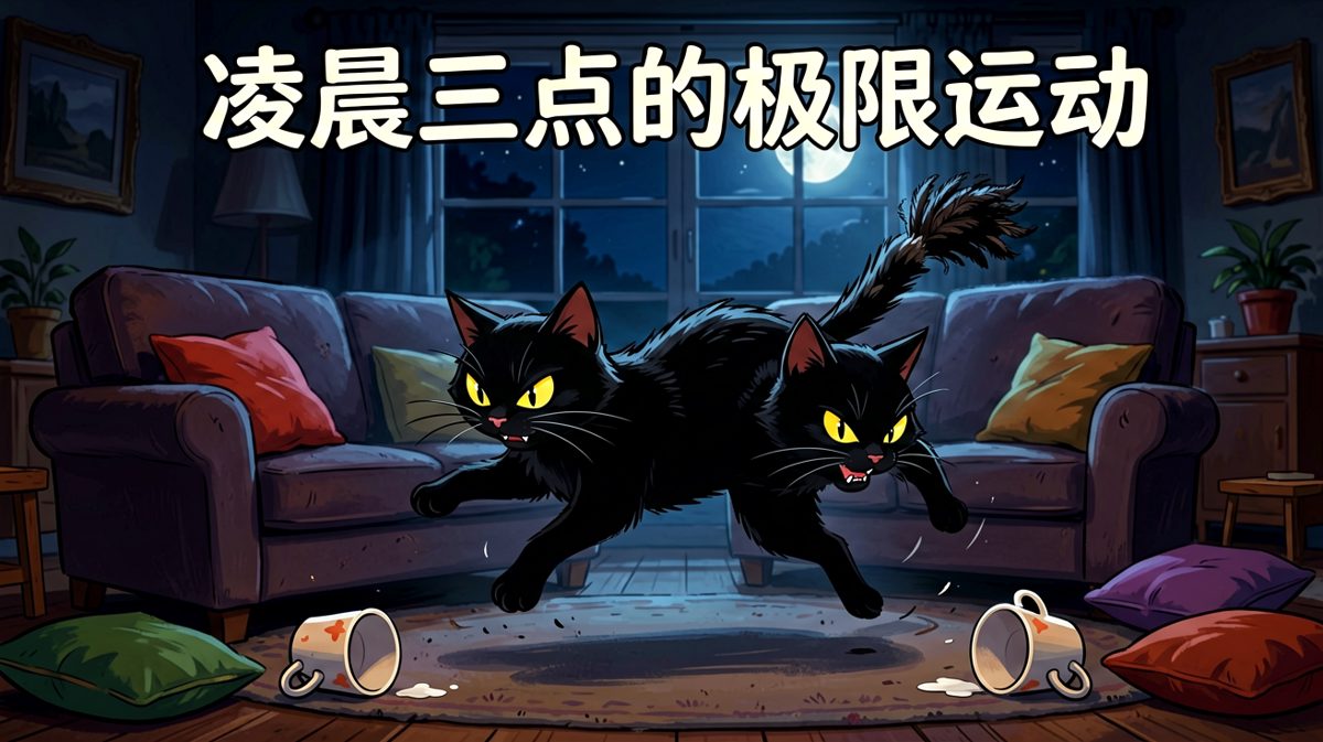 猫咪的午夜跑酷模式全面启动
