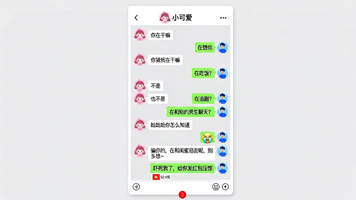 男生自作多情猜'出轨'，结果只是闺蜜局，结局甜翻了。