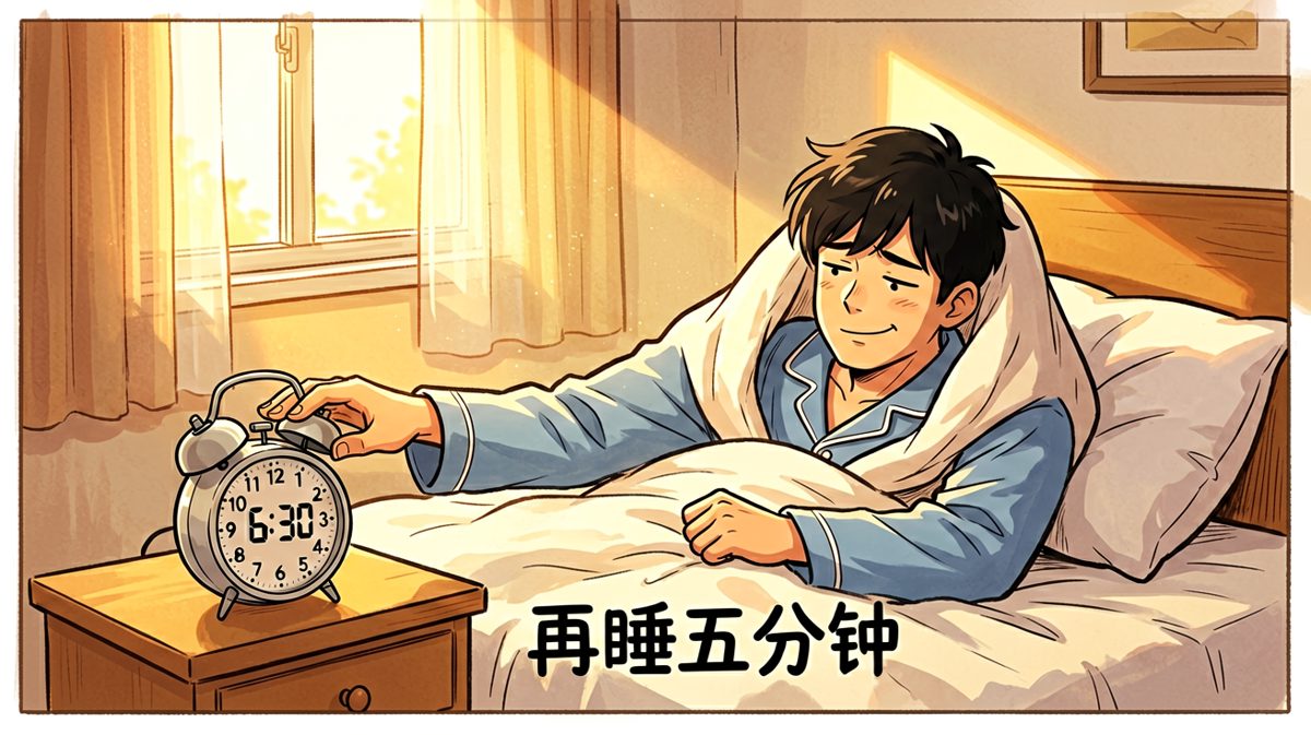 闹钟响了？按掉继续睡～