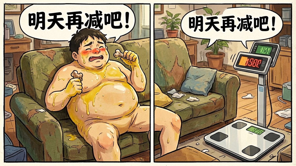炸鸡入腹，减肥明天再说