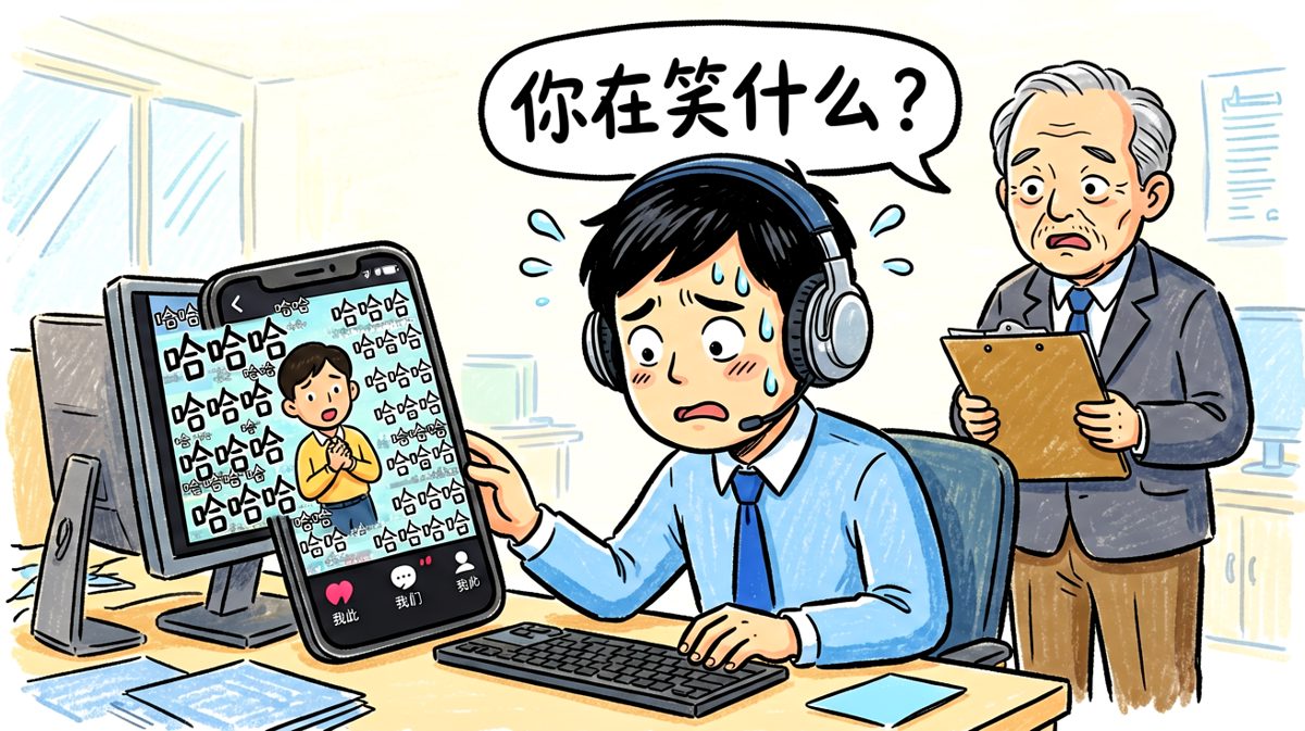 摸鱼被抓包的四秒惊魂