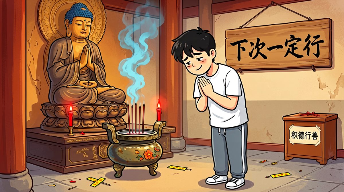 还愿祈福，默默告诉自己下次一定行