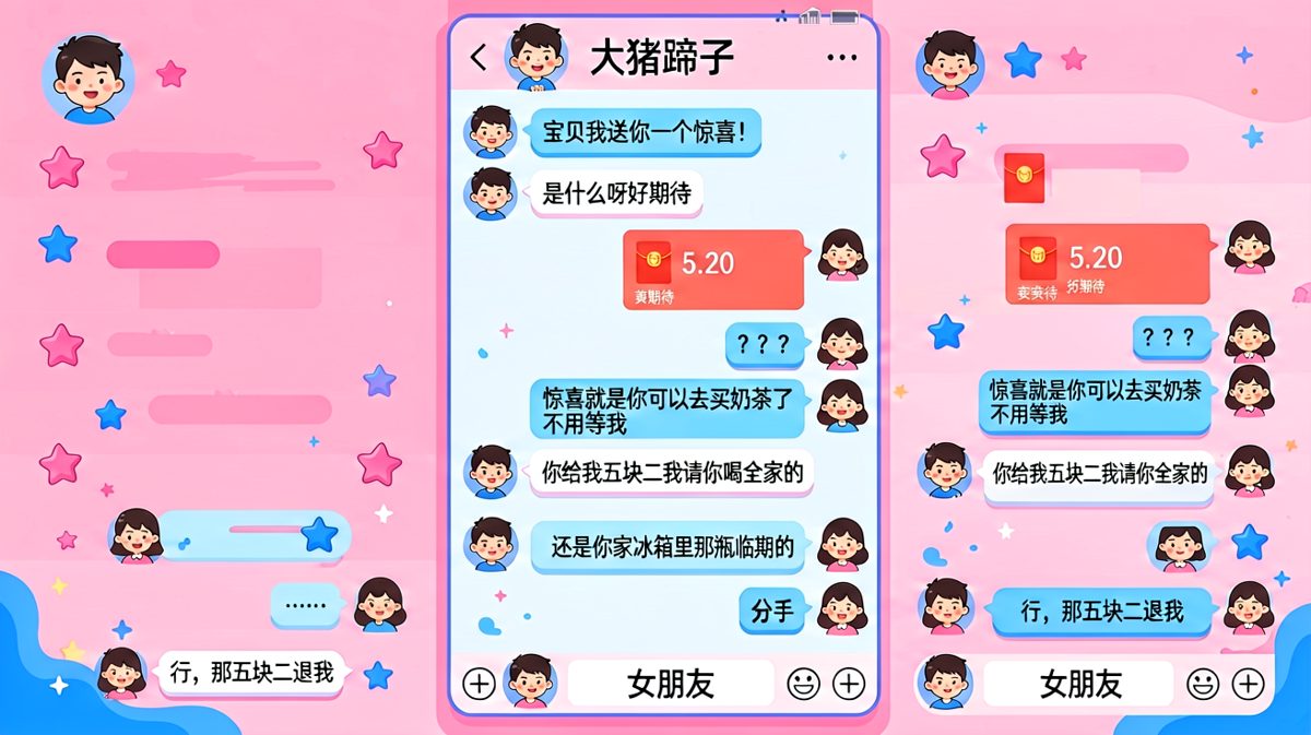 五块二的惊喜被反向套路，大猪蹄子彻底翻车。