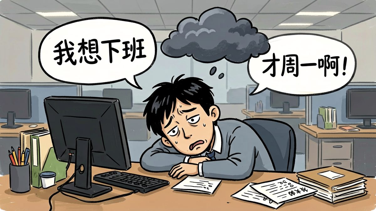 周一早上的我，灵魂已经下班了。