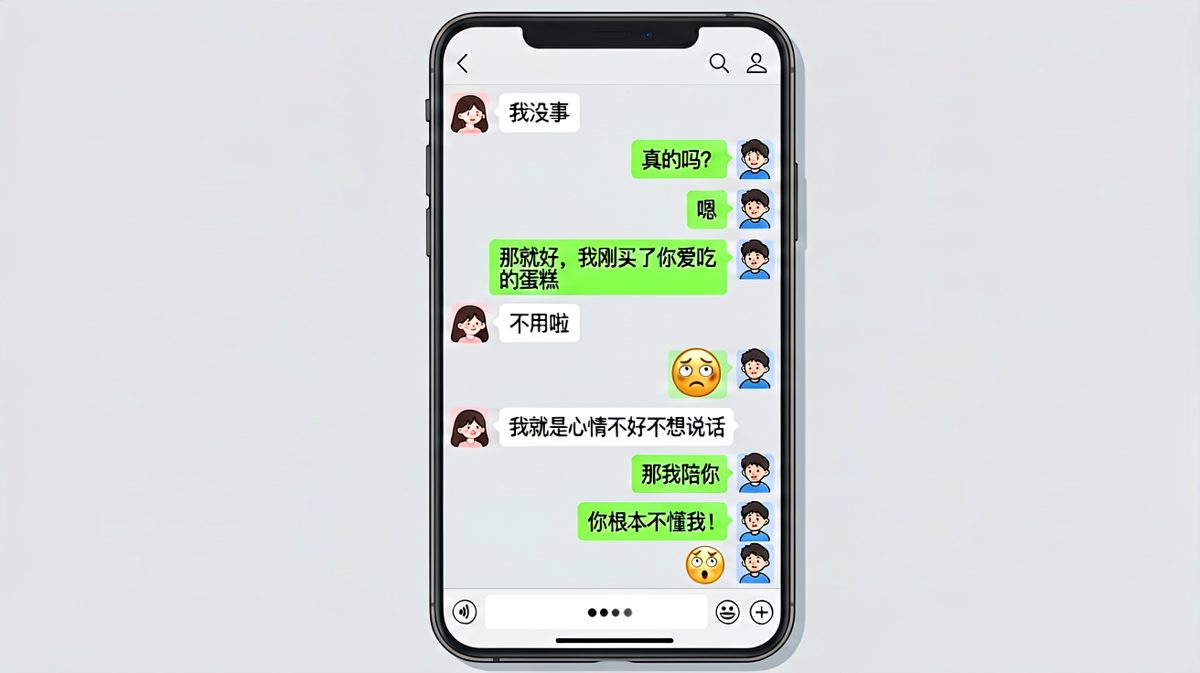 '我没事'翻译过来的意思是'你完蛋了'。