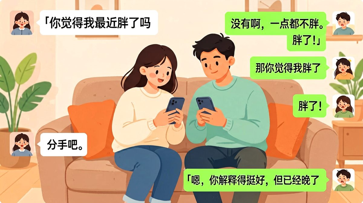「你觉得我胖了吗」经典送命题的反转暴击