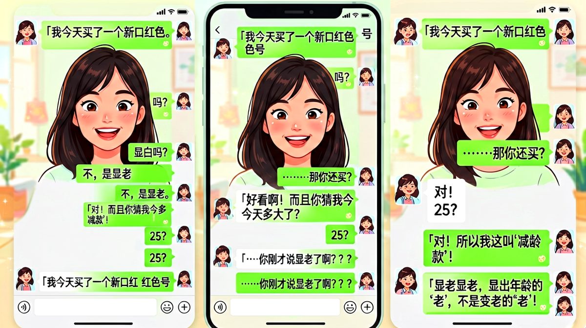 「显老」的歧义引发的逻辑灾难