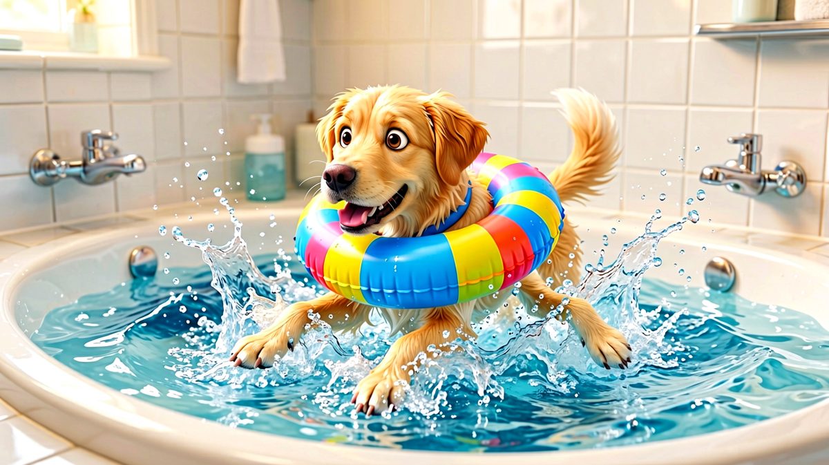 狗狗：这是泳池！是泳池！我明明会游泳！