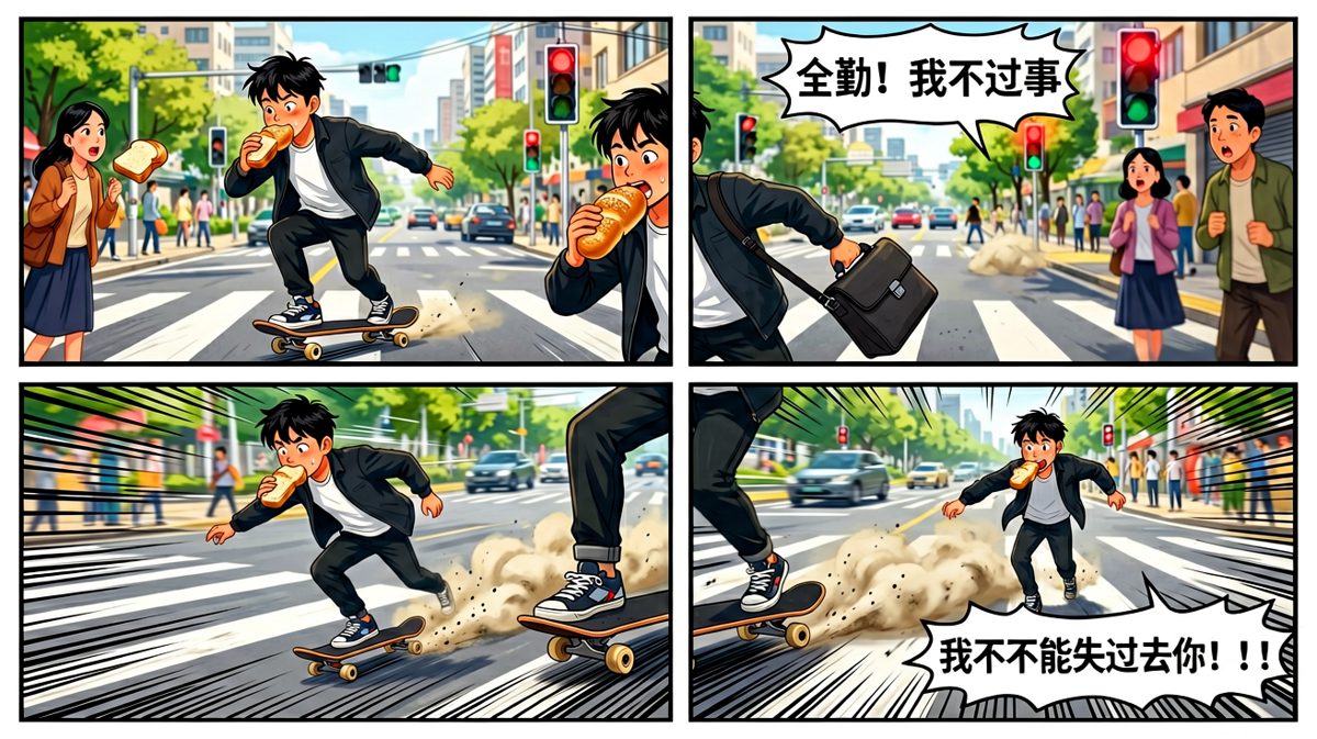 极限赶路，只为保住全勤奖