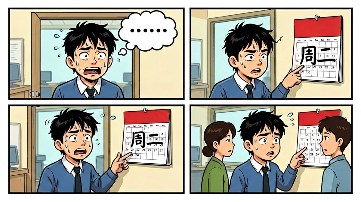 狂奔到公司才发现，今天是周二
