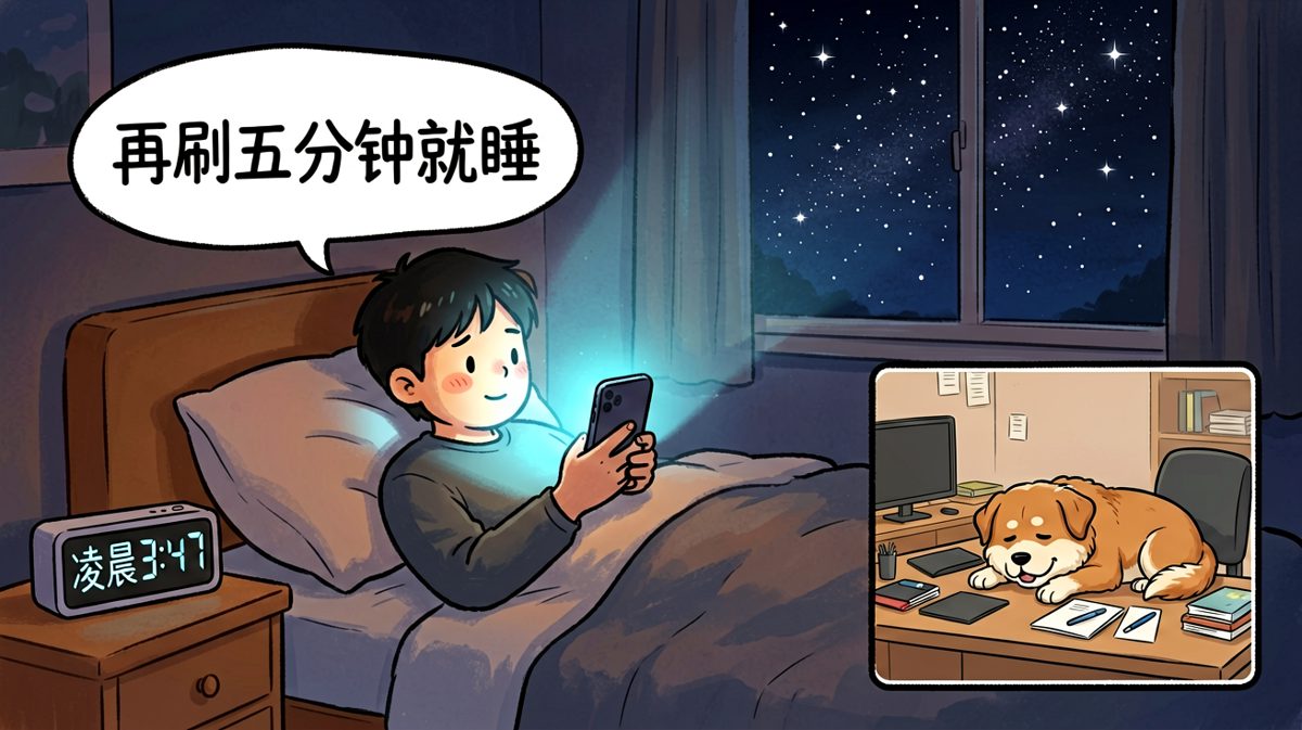 熬夜不是因为不困，是因为这天终于属于我了