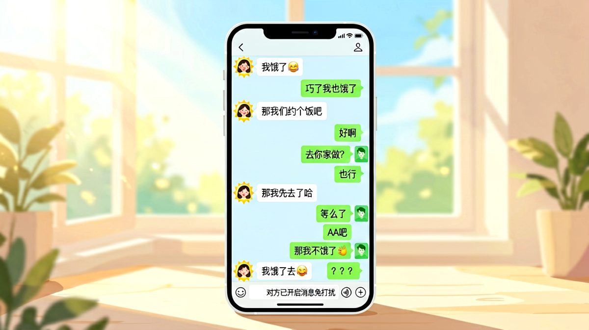 约会吃饭要AA，女生当场宣布自己已经不饿了