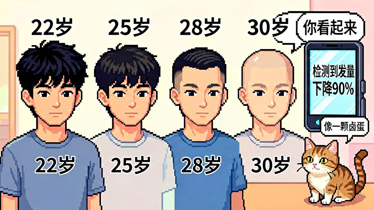 年纪轻轻发际线比我的未来还要遥远