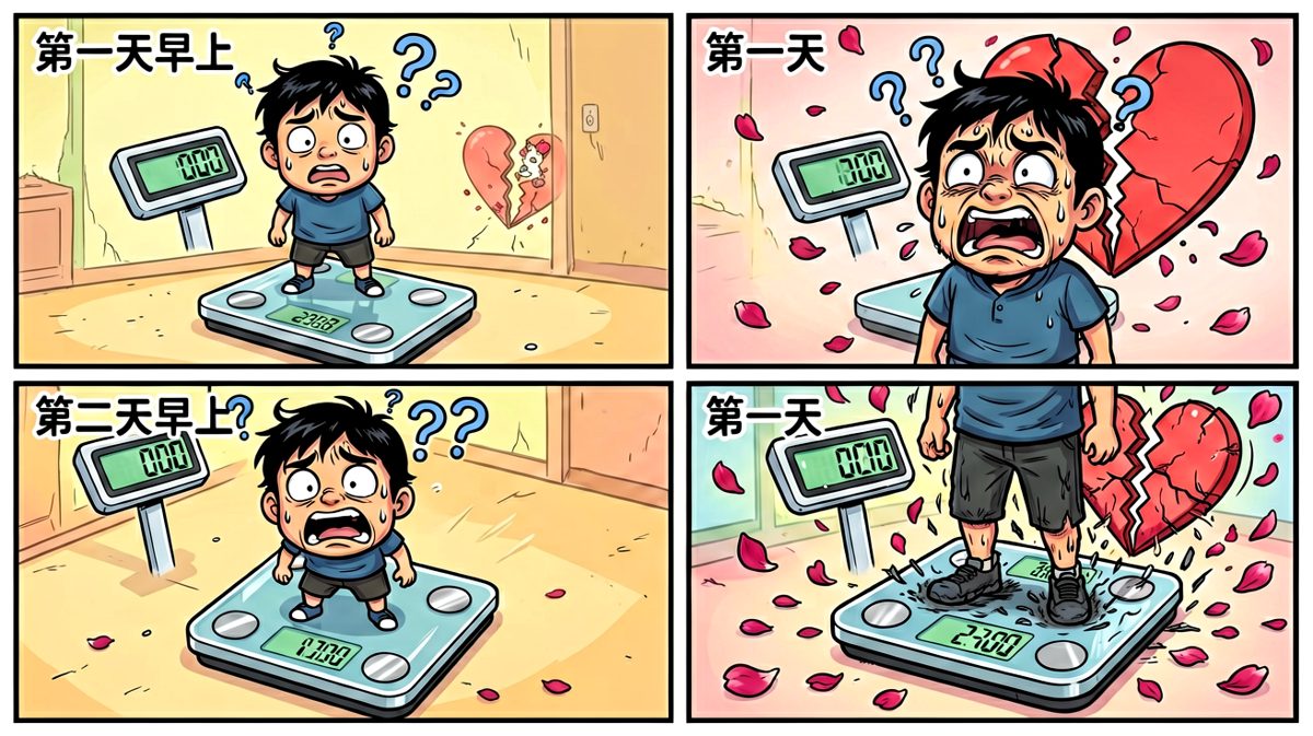 减肥第一天结束，体重+2斤……