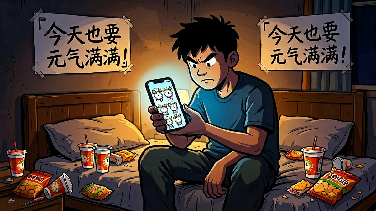 深夜励志设闹钟，决心明天一定早起