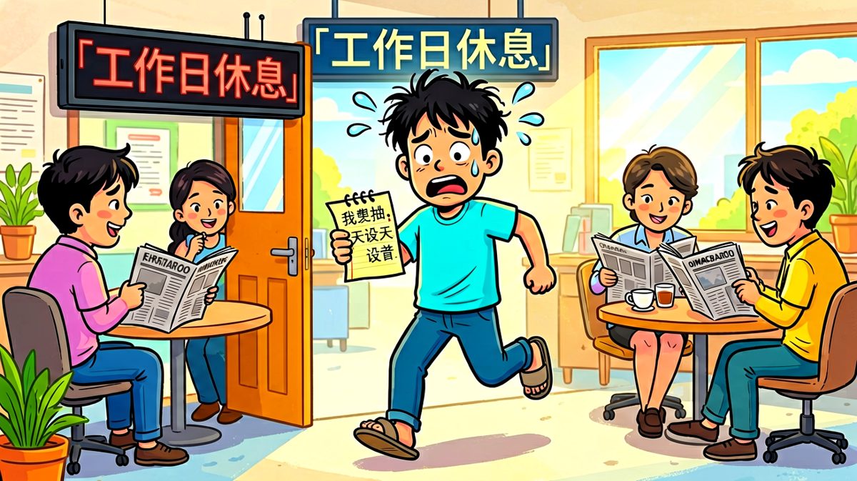 跑到公司发现周末，尴尬回头欲哭无泪