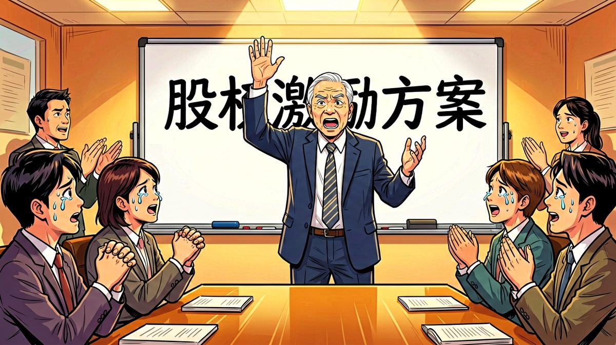 老板画饼：'明年上市每人一股！'员工热泪盈眶，结果老板补了一句：'原始股，还没发行，可能五十年后才发行，但我们有信心'