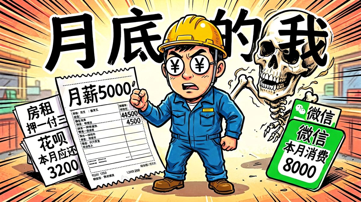工资就像大姨妈，一个月来一次，一周左右就没了