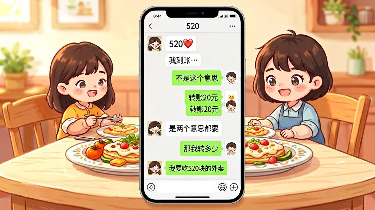 女生发520要的是外卖不是转账，直男彻底懵圈