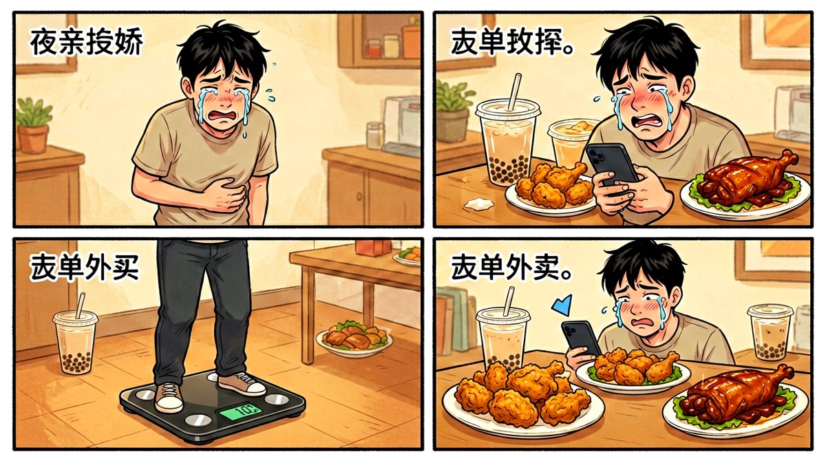 明天一定减肥，今天先点个外卖犒劳自己