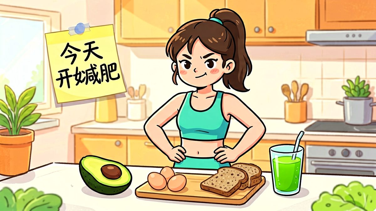 第一天立flag：今天开始减肥！