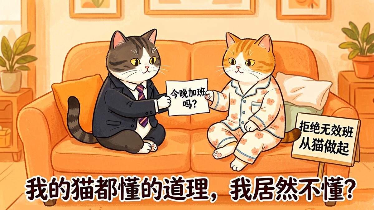 连猫都知道拒绝加班，我却还在回复收到