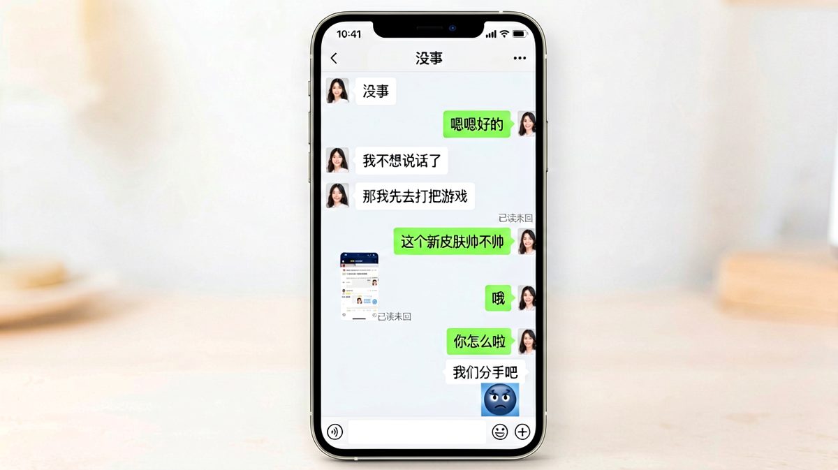 从'没事'到'分手吧'只需要十分钟