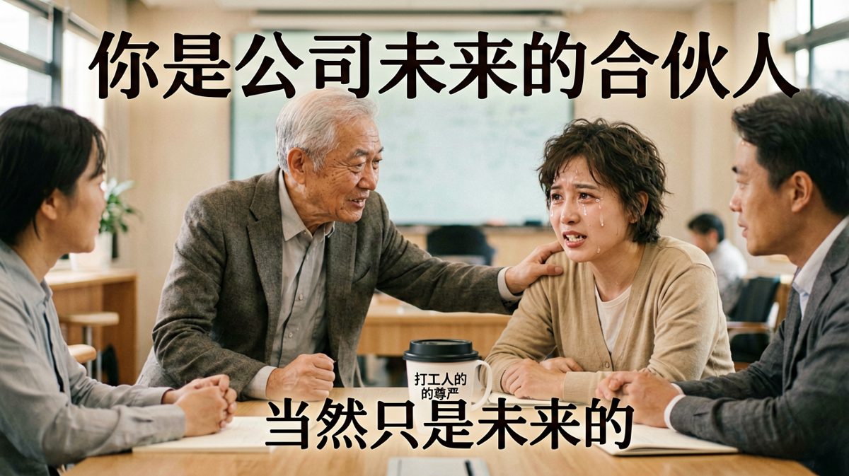 老板：你很优秀，未来可期。员工：谢谢老板！老板：我只是说未来，没说现在。