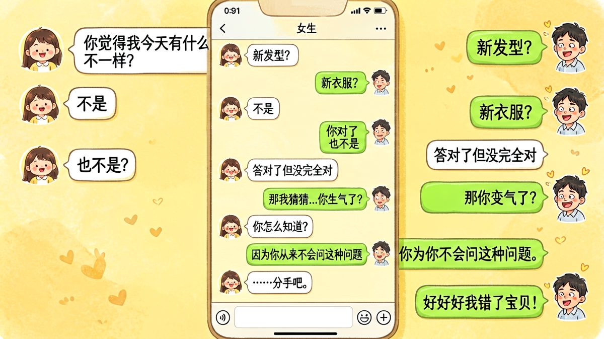 今日穿搭找茬题，直男的直球回答让女朋友无语凝噎