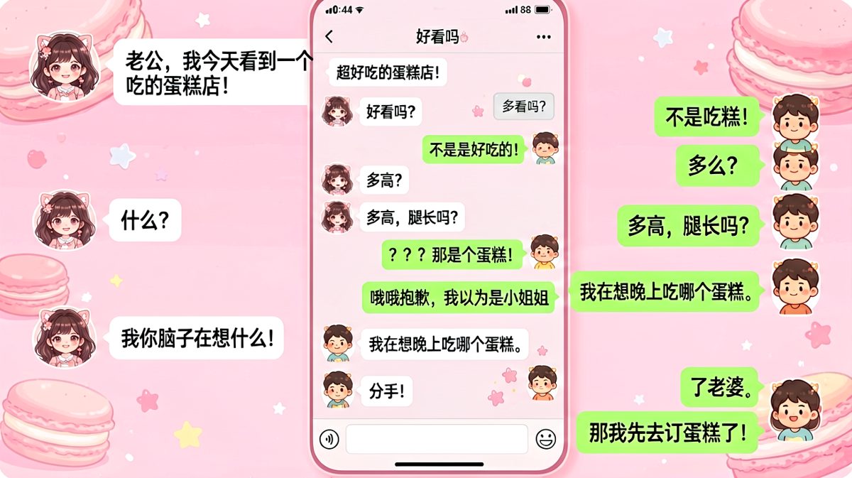 女生分享蛋糕店，男友脑内小剧场完全跑偏到令人窒息